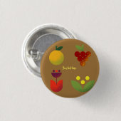 ゴールデンエレガンスモダンフローラフルーツ 缶バッジ (正面&裏面)