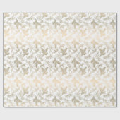 ゴールデンエレガンス彫りホリー、パイン、ミストレ ラッピングペーパー (フラット)