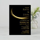 ゴールデンエレガンス結婚の 箔招待状 (立ち正面)