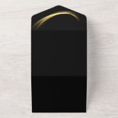 ゴールデンエレガンス結婚のQRコード –  オールインワン招待状 (外側)