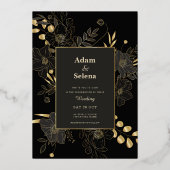 ゴールデンエレガンス結婚式招待状 箔招待状 (正面)