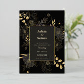 ゴールデンエレガンス結婚式招待状 箔招待状 (立ち正面)