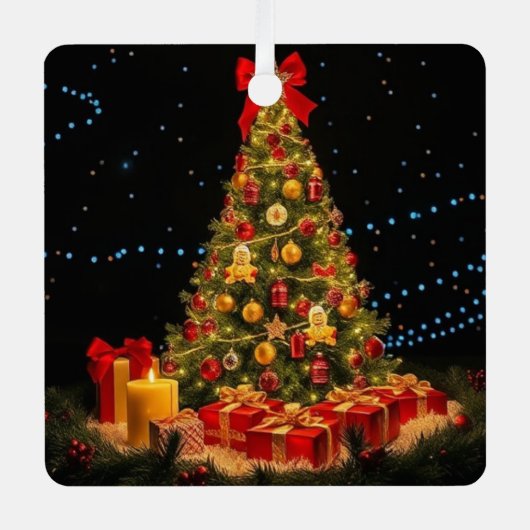 ゴールデンエレガンス クリスマスツリー メタルオーナメント (正面)