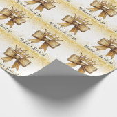 ゴールデンエレガンス:スウィート16クラウン&ボウグリッター ラッピングペーパー (角)