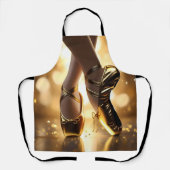 ゴールデンエレガンス：バレリーナシューズon金ゴールド《写真》ぼけ味 エプロン (正面)