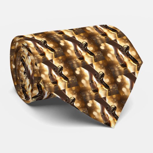 ゴールデンエレガンス:バレリーナシューズon金ゴールド《写真》ぼけ味 ネクタイ (ロール)