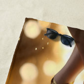 ゴールデンエレガンス：バレリーナシューズon金ゴールド《写真》ぼけ味 ビーチタオル (インサイチュ)