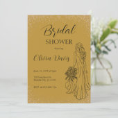 ゴールデンエレガンス：ブライダルシャワーブリス招待状 招待状 (スタンド正面)