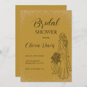 ゴールデンエレガンス：ブライダルシャワーブリス招待状 招待状 (正面/裏面)
