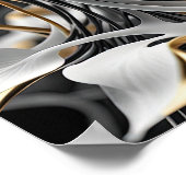 ゴールデンエレガンス：抽象芸術女性モダンアート ポスター (角)