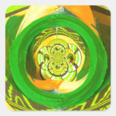 ゴールデンエレガンス:美しいアフリカの黄色のローズアート スクエアシール (正面)