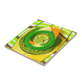 ゴールデンエレガンス:美しいアフリカの黄色のローズアート タイル (側面)