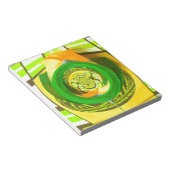 ゴールデンエレガンス：美しいアフリカの黄色のローズアート ノートパッド (アングル)