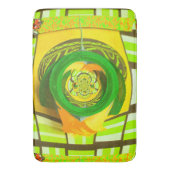 ゴールデンエレガンス:美しいアフリカの黄色のローズアート バスマット (正面縦)