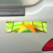 ゴールデンエレガンス:美しいアフリカの黄色のローズアート バンパーステッカー (車上)