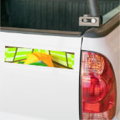 ゴールデンエレガンス:美しいアフリカの黄色のローズアート バンパーステッカー (トラック上)