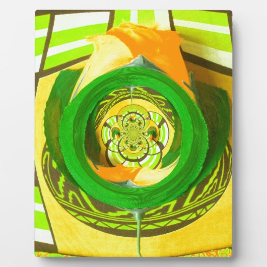 ゴールデンエレガンス：美しいアフリカの黄色のローズアート フォトプラーク (正面)