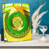 ゴールデンエレガンス：美しいアフリカの黄色のローズアート フォトプラーク (側面)