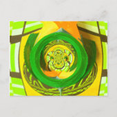 ゴールデンエレガンス:美しいアフリカの黄色のローズアート ポストカード (正面)