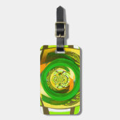 ゴールデンエレガンス：美しいアフリカの黄色のローズアート ラゲッジタグ (正面縦)