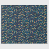 ゴールデンエレガンス：豪華なクリスマスラッピングパペ ラッピングペーパー (フラット)