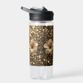 ゴールデンエレガンス：金ゴールドハイビスカスきらめく ウォーターボトル (右面)