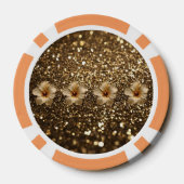 ゴールデンエレガンス：金ゴールドハイビスカスきらめく ポーカーチップ (裏面)