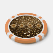 ゴールデンエレガンス：金ゴールドハイビスカスきらめく ポーカーチップ (シングル)