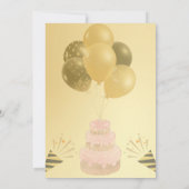 「ゴールデンエレガンス:2回目の誕生日お祝い」 招待状 (裏面)