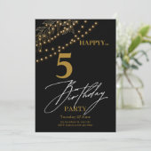 ゴールデンエレガンス： 50誕生祝い 招待状 (スタンド正面)