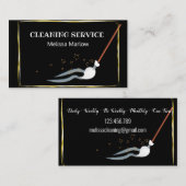 ゴールデンエレガントアンティークのほうき名刺のクリーニングイン 名刺 (正面/裏面)