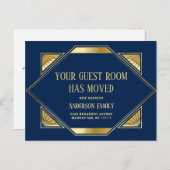 ゴールデンエレガントアールデコの動きの発表 ポストカード (正面/裏面)