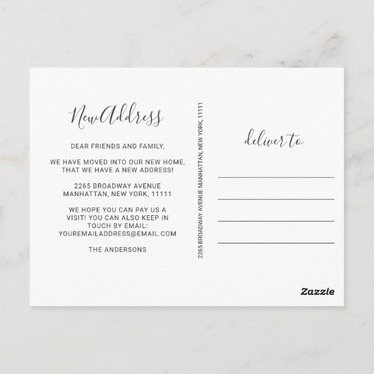 ゴールデンエレガントアールデコの動きの発表 ポストカード (裏面)