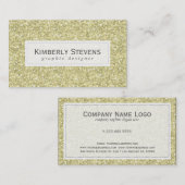 ゴールデンエレガントイエローグリッター&スパークル 名刺 (正面/裏面)