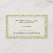 ゴールデンエレガントイエローグリッター&スパークル 名刺 (裏面)