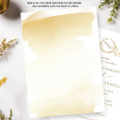 ゴールデンエレガントイエローモノグラム結婚式招待状 招待状