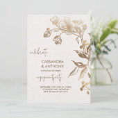 ゴールデンエレガントオーキッド婚約パーティ 招待状 (スタンド正面)