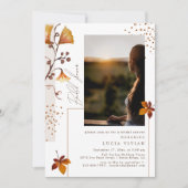 ゴールデンエレガントオータムリーフブライダルシャワー 招待状 (正面)