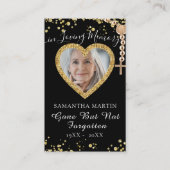 ゴールデンエレガントカスタム祈りの言葉フォトカード 名刺 (正面)