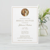 ゴールデンエレガントカトリックブライダルシャワーメアリージョセフ 招待状 (スタンド正面)