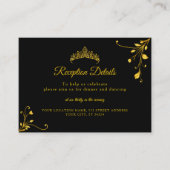 ゴールデンエレガントクラウンホワイト&金ゴールドキンセアニラ エンクロージャーカード (正面)