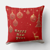 ゴールデンエレガントクリスマスオーナメント クッション (裏面)