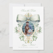 ゴールデンエレガントクレスト(緑の弓あり) |写真 セーブザデート (正面)