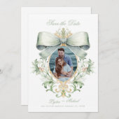 ゴールデンエレガントクレスト(緑の弓あり) |写真 セーブザデート (正面/裏面)