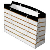 ゴールデンエレガントグリッターストライプの抱き枕 ラージペーパーバッグ (裏面アングル)