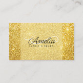 ゴールデンエレガントグリッターブローズメイクアップアーティスト 名刺 (裏面)