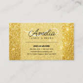 ゴールデンエレガントグリッターブローズメイクアップアーティスト 名刺 (正面)