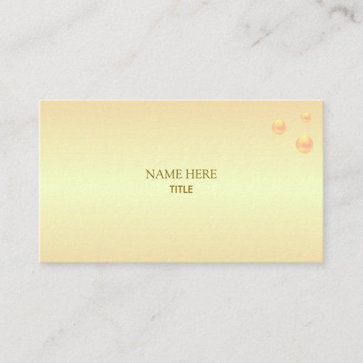 ゴールデンエレガントシェード&ゴールデンドット 名刺 (正面)