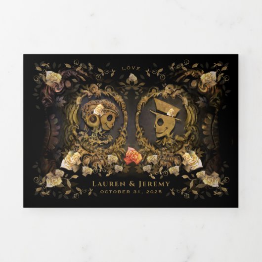 ゴールデンエレガントスケルトン(写真)メニュー&詳細 三つ折り招待状 (カバー)