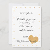 ゴールデンエレガントスターズワンフォトクリスマスカード (裏面)